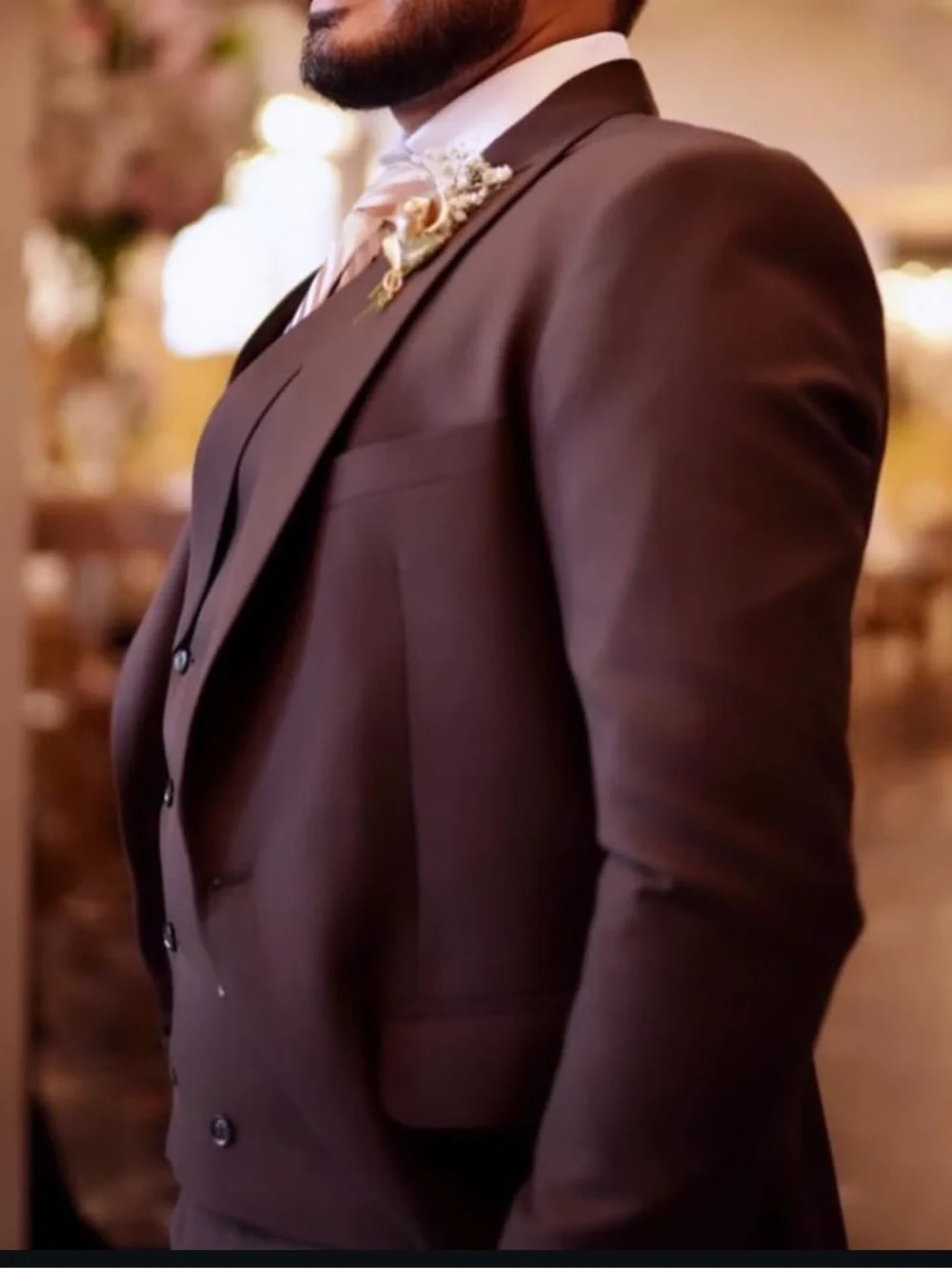 Italian Fabric Men's Three-Piece Suit -Cutom made in Atelier Pakistan